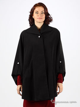 пальто MadamT "ПОНЧО" женское, цвет черный