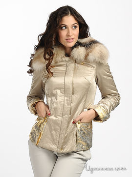 Куртка SOCIETA&ATOS LOMBARDINI женская, цвет бежевый / золотистый