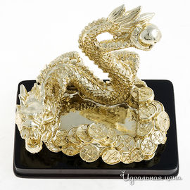 Подставка для мобильного телефона Swarovski Crystal Дракон с монетками, цвет золото