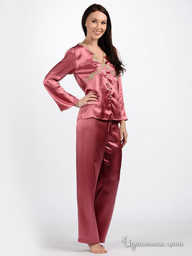 Пижама Charoi "VINTAGE" женская, цвет темно-розовый