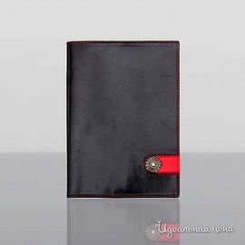 Обложка для паспорта Dimanche женская, цвет черный / красный