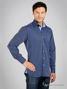 Рубашка Jess France мужская, цвет синий/ принт полоска