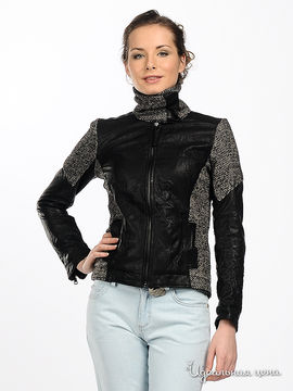 Куртка H.Eich женская, цвет черный / коричневый