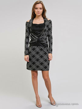 Платье XcluSive&Soho женское, цвет серый / черный