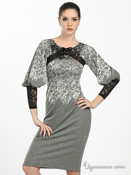 Платье Adzhedo женское, цвет серый / серебристый