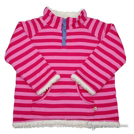Куртка двухсторонняя Frugi для девочки, розовый / белый, рост 68-90 см