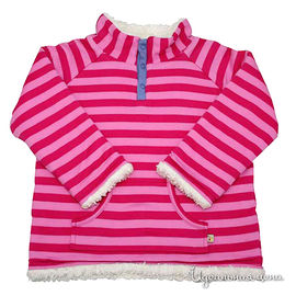 Куртка двухсторонняя Frugi для девочки, принт розовая полоска