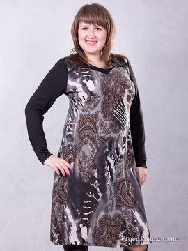 Платье Wisell женское, цвет серый / коричнеый