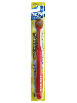 Зубная щетка с широкой стандартной чистящей головкой, комбинированным ворсом в 7 рядов и утонченными кончиками, мягкая, EBISU