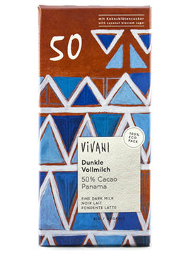 Темный молочный шоколад 50% какао, 80 г, Vivavi