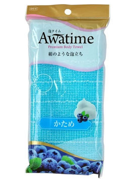 Мочалка для создания большого количества пены Awatime, жесткая, 100 см, OHE, цвет синий