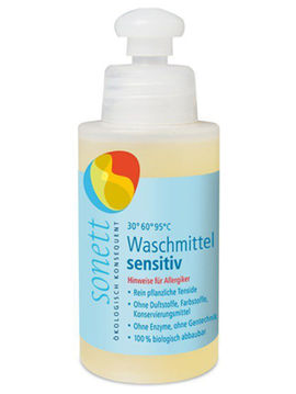 Средство жидкое для стирки Sensitive для чувствительной кожи, 120 мл, SONETT
