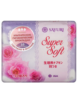 Прокладки гигиенические Super Soft ультратонкие, нормал, 24 см, 10 шт, TM Sayuri