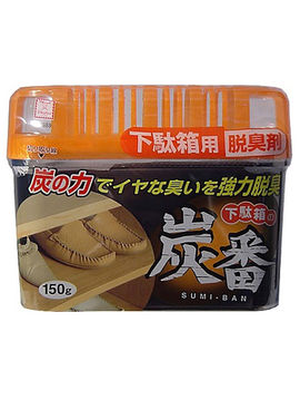 Дезодорант-поглотитель неприятных запахов для обувных шкафов с древесным углём, 150 г, KOKUBO