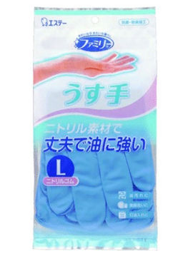 Перчатки для бытовых и хозяйственных нужд, размер L, 1 пара, ST FAMILY, цвет голубой
