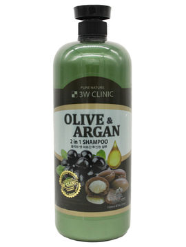 Шампунь для волос с маслом оливы и арганы Olive&Argan 2in1 Shampoo, 1,5 л, 3W Clinic