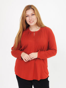 Трикотажная блуза Amy Vermont Klingel, цвет терракотовый
