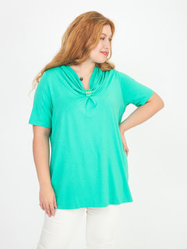 Блузка с узлом M.Collection Klingel, цвет зеленый