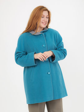 Пальто из шерсти и кашемира Artigiano Klingel, цвет бирюзовый