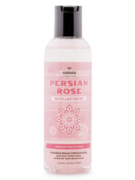 Мицеллярная вода розовая для всех типов кожи, включая чувствительную PERSIAN ROSE, 200 мл, NATURA VITA