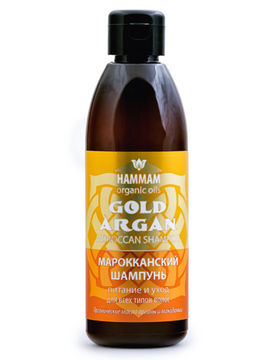Шампунь для волос марокканский питание и уход GOLD ARGAN, 320 мл, NATURA VITA