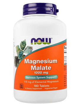 Биодобавка Magnesium Malate, 1000 мг, 180 таблеток, NOW