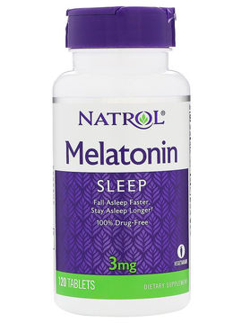 Биодобавка Melatonin, 3 мг, 120 таблеток, Natrol