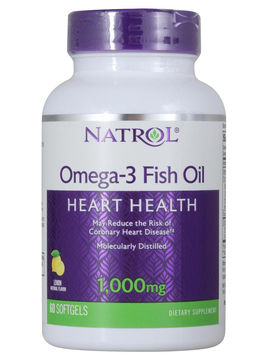 Биодобавка Omega-3 Fish Oil, 1000 мг, 60 капсул, Natrol