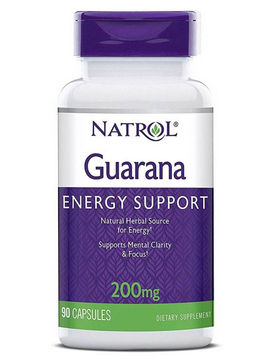 Биодобавка Guarana, 200 мг, 90 капсул, Natrol