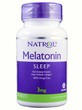 Биодобавка Melatonin, 3 мг, 60 таблеток, Natrol