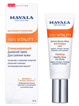 Крем дневной стимулирующий для сияния кожи Skin Vitality Vitalizing Healthy Glow Cream, 45 мл, Mavala