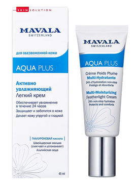 Крем активно увлажняющий легкий Aqua Plus Multi-Moisturizing Featherlight Cream, 45 мл, Mavala