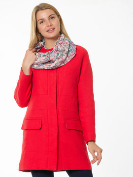 Пальто Zara, цвет красный