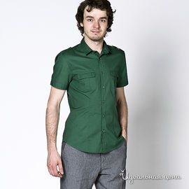 Сорочка «Guess by Marciano» зелёная, с коротким рукавом
