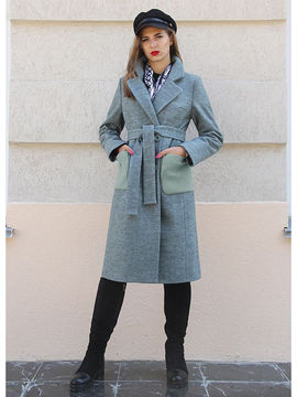Пальто Trendline, цвет голубой, серый
