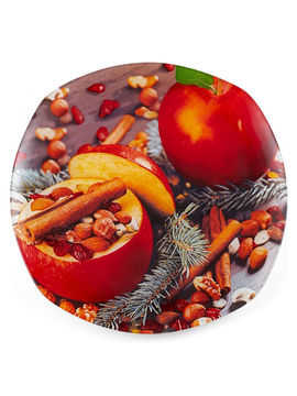 Блюдо сервировочное квадратное New Year Red 1, 25*25*1,8 см Walmer
