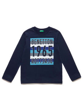 Лонгслив United Colors Of Benetton для мальчика, цвет темно-синий