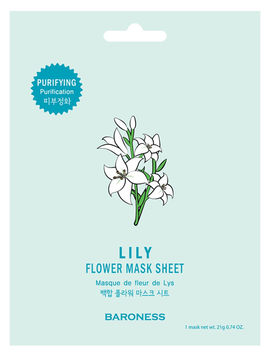 Маска тканевая для лица Flower Mask Sheet Lily, 23 г, BARONESS