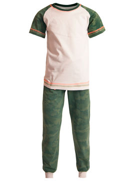 Пижама N.O.A. для мальчика, цвет бежевый, зеленый