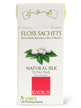 Нить зубная без вкуса Floss Sachets Natural Silk Biodegradable, Radius