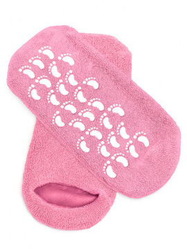 Маска-носки увлажняющие гелевые многоразового использования, Naomi, цвет розовый