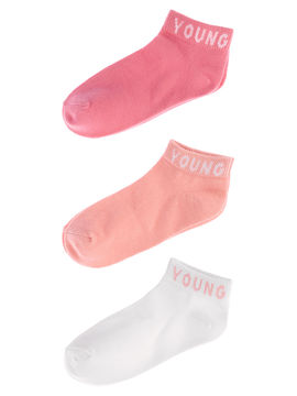 Комплект носков, 3 пары 5.10.15 для девочки, цвет розовый