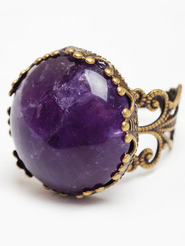 Кольцо Biruza, цвет фиолетовый