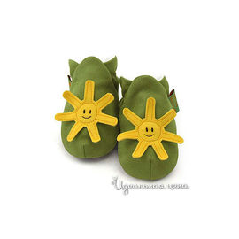 Тапочки домашние Fanky feet fashion СОЛНЫШКО для мальчика, цвет зеленый / желтый