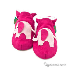 Тапочки домашние Fanky feet fashion "СЛОНИК" для девочки, цвет ярко-розовый