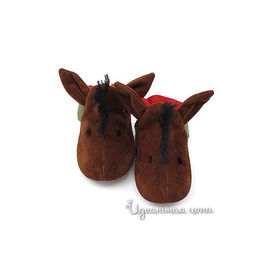 Тапочки домашние Fanky feet fashion ПОНИ для мальчика, цвет коричневый