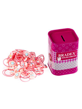Набор резинок для волос, 40 шт Bradex, цвет розовый