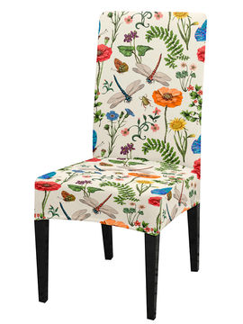 Чехол на стул, универсальный, "Игривые бабочки", 40 см Сирень