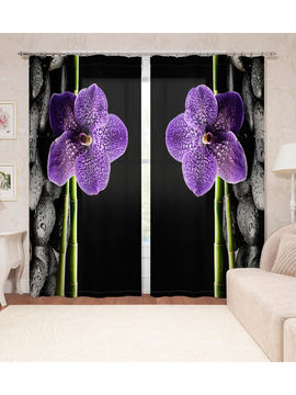 Фотошторы "Фиолетовая орхидея", 145*260 см, 2 шт. Сирень, цвет мультиколор