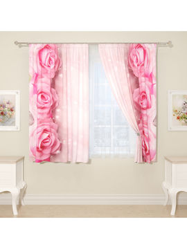 Фотошторы "Розовые мечты", 145*160 см, 2 шт Сирень, цвет мультиколор